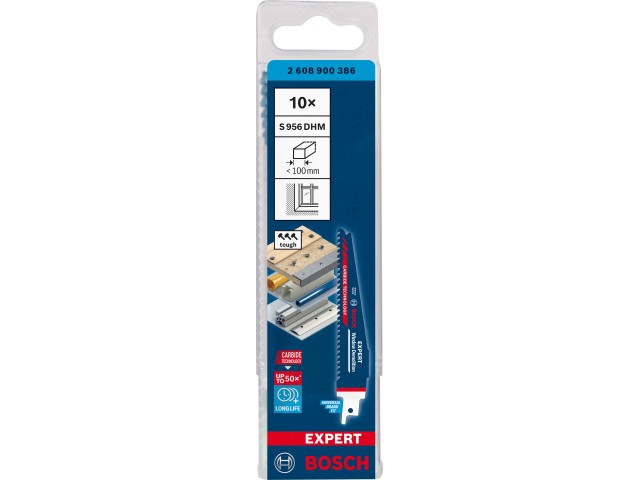 List Bosch za sabljasto žago EXPERT ‘Window Demolition’ S 956 DHM, Pakiranje: 10kos, 150mm, 6TPI, za Aluminij, Les, 2608900386